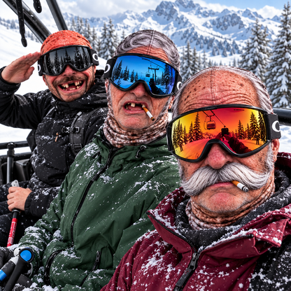 The Grandpa Mask - Funny Old Man Ski Balaclava