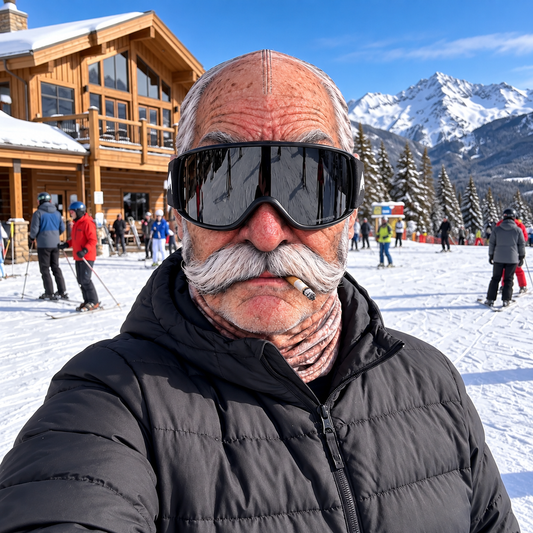 The Grandpa Mask - Funny Old Man Ski Balaclava