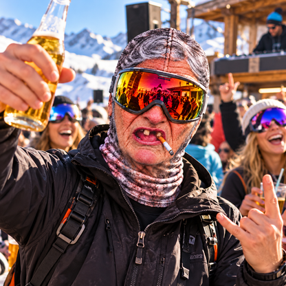The Grandpa Mask - Funny Old Man Ski Balaclava
